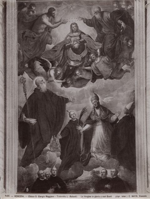 Naya — Venezia - Chiesa S. Giorgio Maggiore - Tintoretto J. (Robusti). La Vergine in gloria e vari Santi — insieme